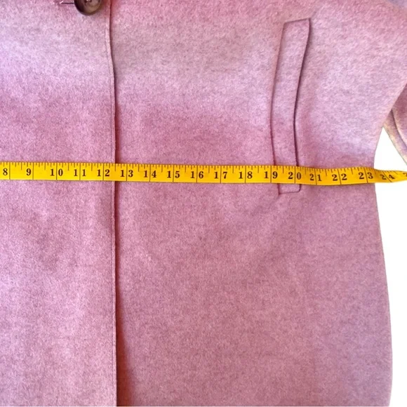 ⭐️HP⭐️ Bernardo Longline Coat Jacket Felt Button Front Blush Pink Large EUC - Picture 11 of 14